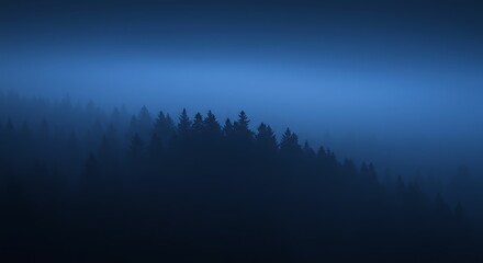 Misty Forest at Dusk A Serene Landscape in Blue Hues (Image_fx_21.jpg concept)
