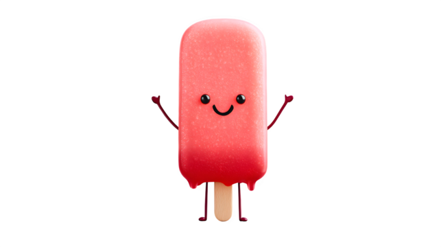 Popsicle with melted smile