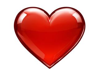 Shiny red heart symbol love romance valentine day, Isolated On Transparent Background, Png