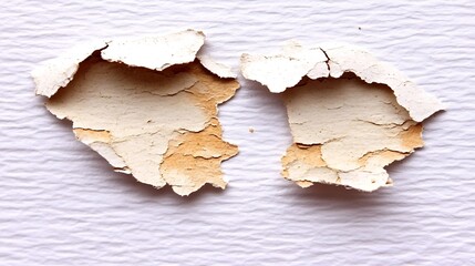 Cracked and peeling paint revealing the under layers of texture and color, shows deterioration and