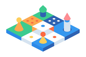 board games on white background