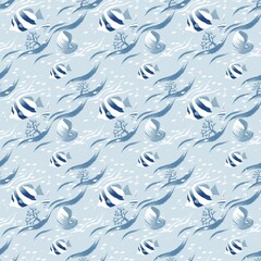 seamless pattern with water drops