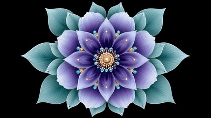 Vibrant purple flower with intricate details.
