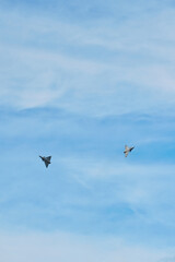 IAI Kfir Fighter Jet in Flight Against Blue Sky