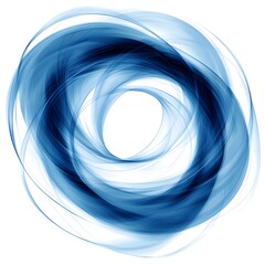 Fototapeta premium abstract blue energy swirl in vector format, dynamic stroke lines on white background 