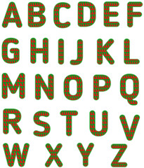 Christmas Alphabet Letters Illustration Design