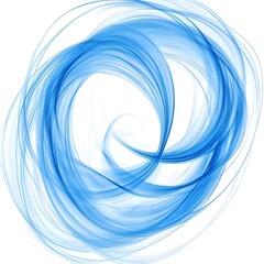 abstract blue energy swirl in vector format, dynamic stroke lines on white background 
