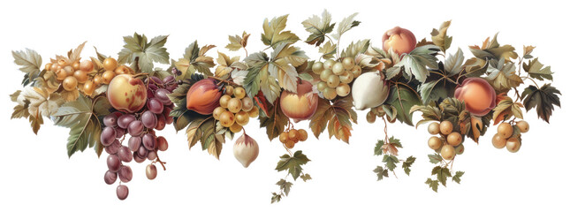 PNG Fruit borders fruit art painting.