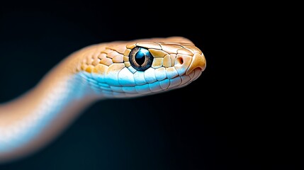 Fototapeta premium Snake Head Macro, Reptile Eye Close-up