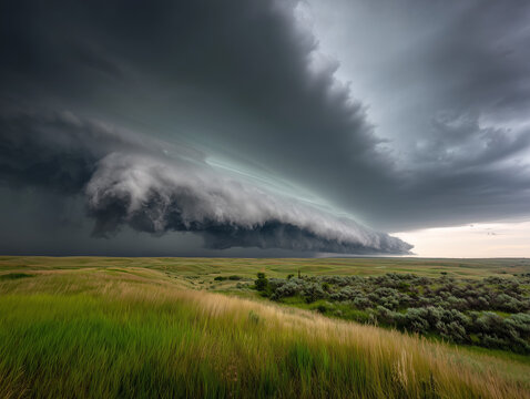 Discover Breathtaking Time Lapse Composite Imagery of Massive Shelf Clouds Rolling Dramatically Across Open Skies