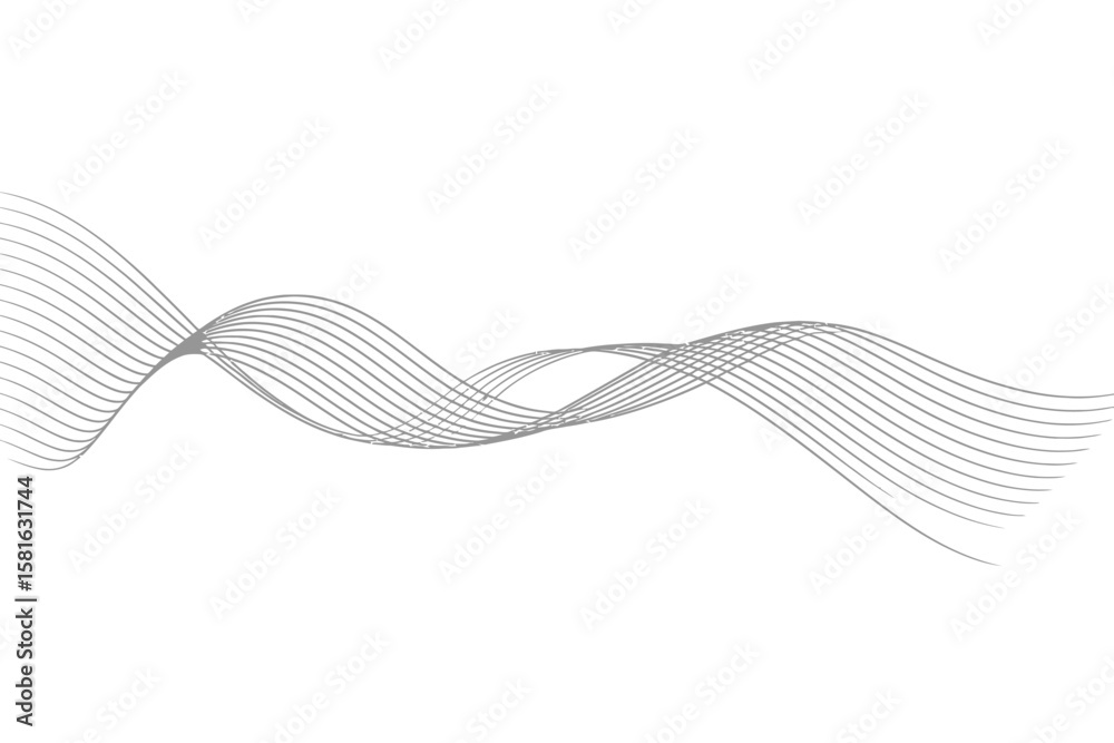 Poster abstract waves vector art represents a modern flowing design with subtle curves and a clean artistic