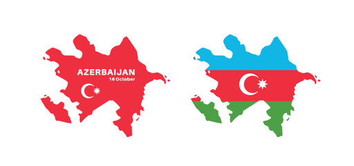Set of isolated azerbaijan maps. azerbaijan flag overlaid with flag proportions. Maps and traveling around the world