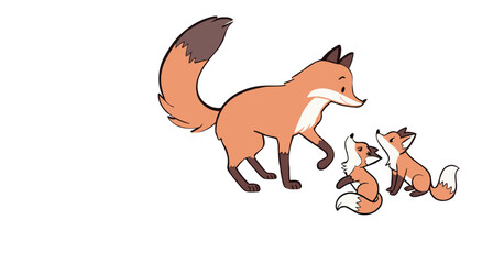 Fox on a white background