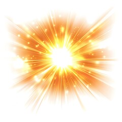 Obraz premium vector light burst effect with radial glow, bright yellow and orange on clean white background 