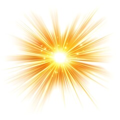 Obraz premium vector light burst effect with radial glow, bright yellow and orange on clean white background 