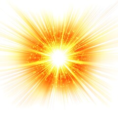 Obraz premium vector light burst effect with radial glow, bright yellow and orange on clean white background 
