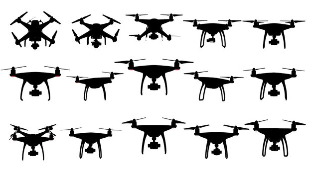 Various Drone Silhouettes