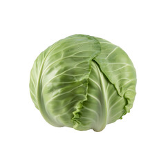 Fototapeta premium Fresh green cabbage with water droplets isolated on a black background