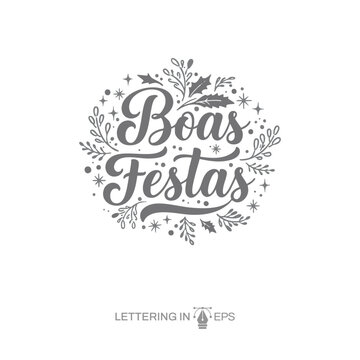 Lettering Feliz Ano Novo 2026 Boas Festas para Composi&ccedil;&atilde;o EPS Vetor