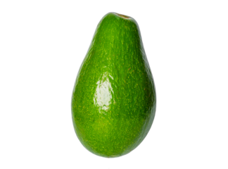 High Quality PNG of fresh avocado isolated on white background.