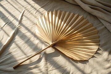 Traditional Japanese and Chinese fans with book pages and decorative patterns on a white background