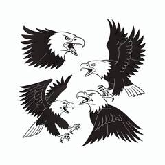 eagle tattoo vector