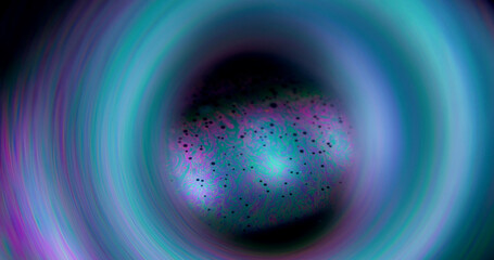Blur spectrum soap. Rainbow flow mix. Chemical neon colorful ink cosmic sphere background. Glowing...