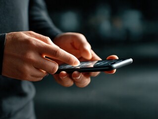 Close-up of person using smartphone