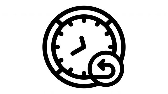 rewind time minimalist line animation