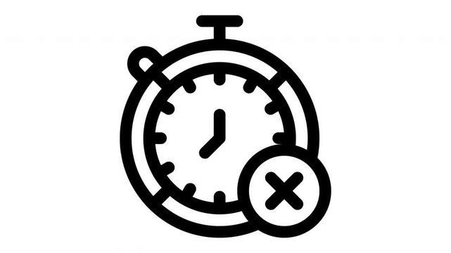 chronometer minimalist line animation