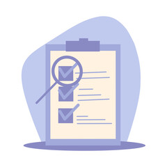 Modern flat illustration of a clipboard with checklist. Great for productivity apps, reminders, task management, or planning designs.