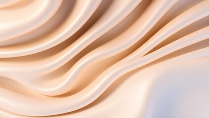 優雅な曲線を描くベージュゴールドのシルク生地