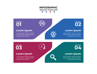 infographic design template. timeline concept with 4 step or option . can be used for business