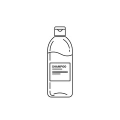 a shampoo bottle with a label on a white background on transparent background , no background