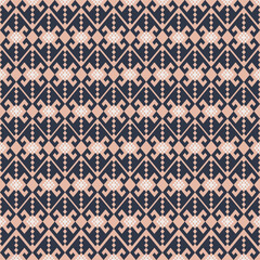 Earthy Tone Traditional Embroidery Art Abstract with Pixel Art Designs for Textile Print