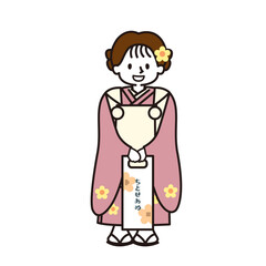 七五三　着物を着た女の子