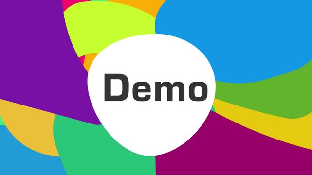 Demo Colorful Liquid Circular Shapes Background Text 