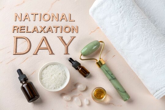 National relaxation day spa treatment and self care