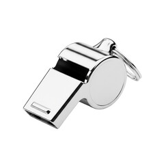 metal whistle on a white background