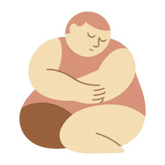 PNG Abstract minimalist human figure