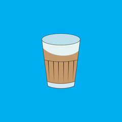 Indian hot tea. Indian hot drink vector design