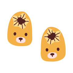 Cartoon baby shoes. Cute child footwear, kids colorful shoe fashion for little girl or boy, children casual footwears neat vector illustration of footwear cartoon