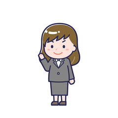 会社員／ななめ／女性 12