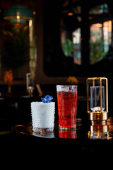 Elegant Craft Cocktails with Unique Garnishing