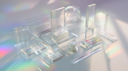 Acrylic Stationery Set with Minimal Modern Design