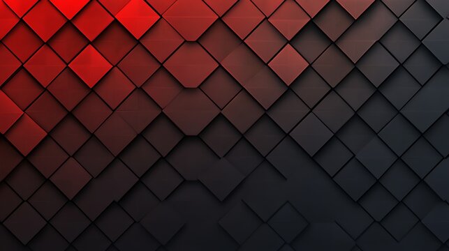 Abstract pattern of red and dark gray squares