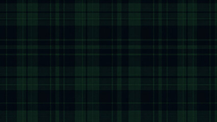 A high-resolution digital wallpaper featuring a seamless Black Watch Tartan pattern with symmetrical deep navy, dark green, and black lines, bold and sophisticated for modern designs.