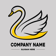 Swan Vector Logo Design