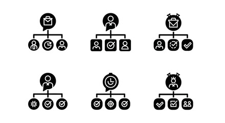 Black and White Business Process Flowcharts.