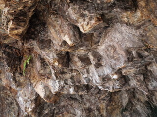 Fototapeta premium A mysterious cave stone with ancient textures, echoing history and natural geological wonders within.